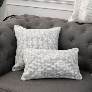 Almohada de almohadas estuche gris cubierta decorativa simple para silla de sofá decoraciones modernas para el hogar