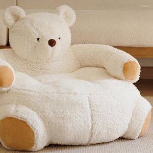 Oreiller en peluche de bébé en peluche bébé petit ours blanc chambre animal anniversaire et chierge de vacances jet de meubles oreillers