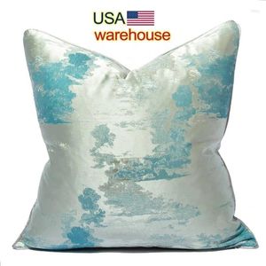 Oreiller couverture de Chine Polyester 45x45cm décor à la maison ciel bleu de bon augure jacquard lance 18x18inch