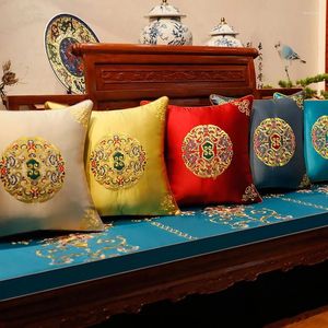 Kussen Chinese stijl Jacquard Cover Embroidery Classical Geometric Decorative Pillows Home Slaapkamer Bust Soil Pillowcase
