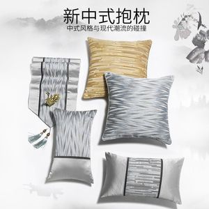 Oreiller Style chinois tissage motif couverture de haute qualité kaki bleu taille canapé voiture chaise décoration doux taie d'oreiller