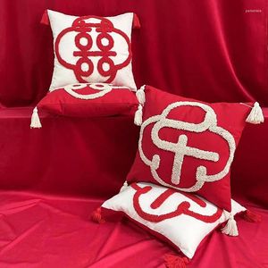 Kussen Chinese jaarkastje feest huwelijk kussens deksel porselein-chic rode joy kamer decor sofa lus pluche