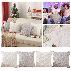 Housses d'oreiller de noël 18x18 pouces, décorations à rayures, oreillers de vacances d'hiver neutres pour canapé