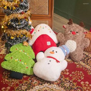 Kussen Kerstmis Schattig Huishoudtextiel Boom Elanden Sneeuwpop Pluche Pop Fauteuil Decor Decoratie