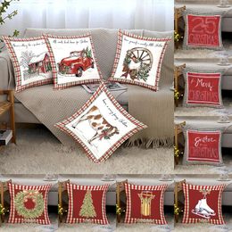 Pillow Christmas Decore Cover múltiples piezas de colocación gratis regalo de durazno terciopelo