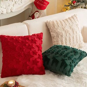 Oreiller des arbres de Noël Elk Soft Fluffy thewscases de jet décoratif couvertures en peluche boho pour le canapé de la chambre à coucher