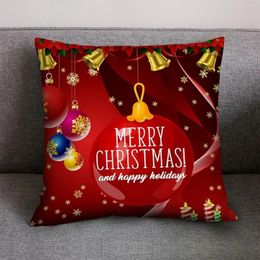 Kussen Kerst Kerst Gooi Cover Lattice Case Katoen Home Sofa Decor 4 Zijden Kussensloop