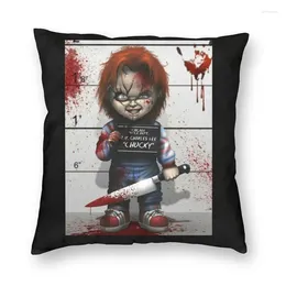 Almohada Chucky de Childs Play Covers Sofa Home Decor Horror Movie Square Cover 40x40