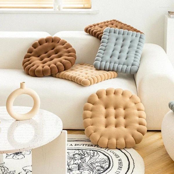 Oreiller circulaire biscuit siège bureau chaise sédentaire tapis de sol doux pour les chambres d'hiver et les dortoirs étudiants