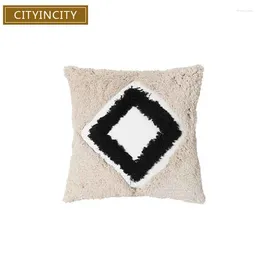 Pillow City Indiccity Cover Tufted Polyester Cotton Coton moderne Élégant Élégant Décor pour le canapé-lit Silaire