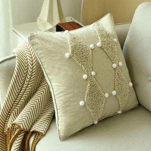 Pillow City Inincity Tufting Cover Decoration Broidered Geometry Sofa Case Handmade for Living Room