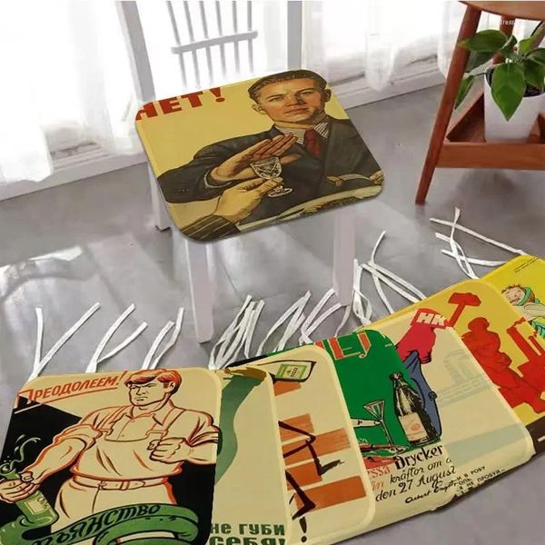 Pillow Classic Cartoons Soviétique Anti-alcool Art Tissu de salon non glissé Sofa Deca Decol Bureau Tatami