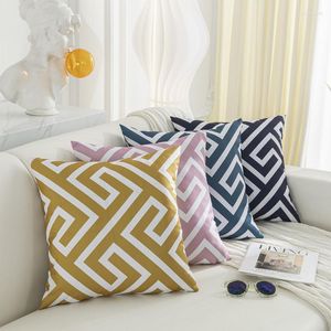 Oreiller classique couverture géométrique coussins décoratifs Style nordique taie d'oreiller maison canapé salon El décor