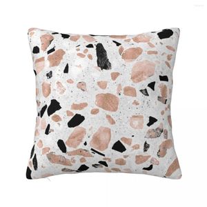 Kussen Classy Rose Gold Vintage Marble Abstract Terrazzo Design Throw Sofa s Covers