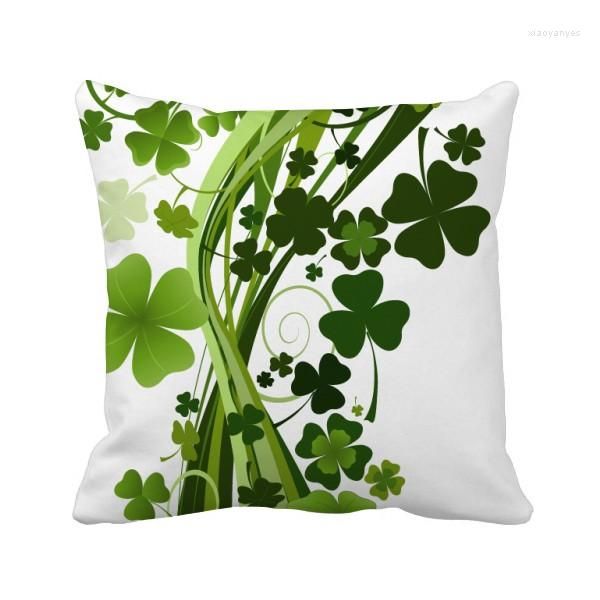 Taie d'oreiller Clover Tree Ireland Couverture carrée pour la Saint-Patrick