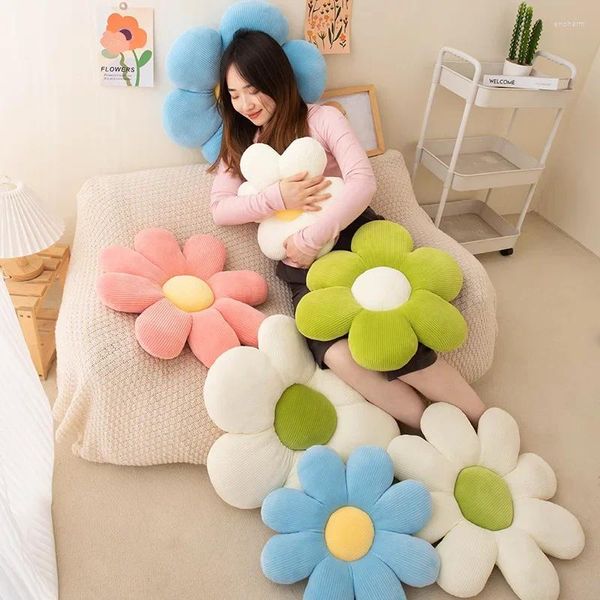 Oreiller fleurs colorées en peluche pétale de plante, jouets en peluche pour filles, décoration de maison pour bébé, cadeau