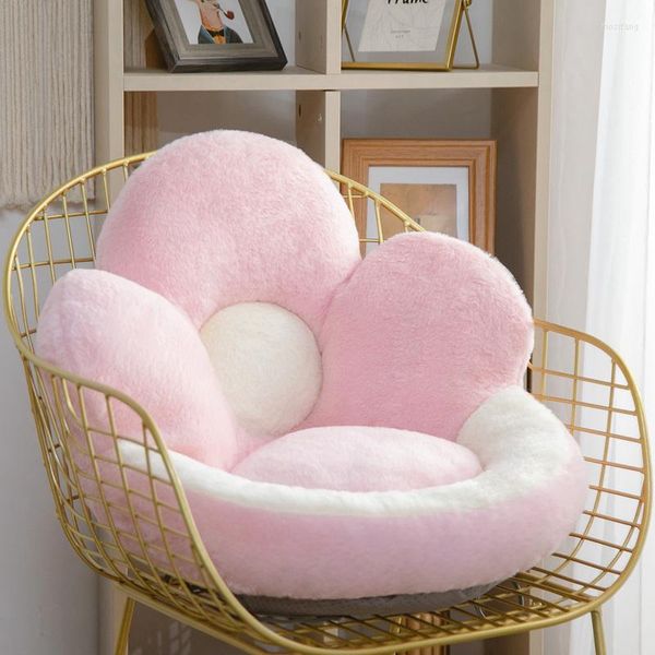 Oreiller confortable fleur siège doux épaissir assis dos soutien lombaire pour chaise antidérapant Girly décor à la maison