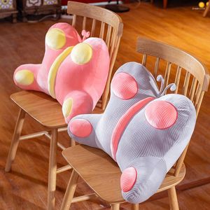 Kussen comfortabel dikker vlinderstoel rug lumbale ondersteuning zacht roze grijs huis decora verjaardagscadeaus