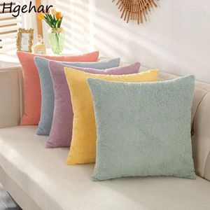 Kussen Coral Fleece bedekt kussens kussens Sofa decoratieve kussensloop vierkant s Cover Soft Funda Cojin Office Home Decor