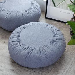 Oreiller coton et tissu Art rond épaissi remplissage Tatami méditation Futon chaise banc pour soulager la pression confortable