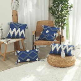 Oreiller en toile de coton couvre la couverture décorative casse-pied décorative de la ferme boho tufted sofa de luxe décor d'automne à la maison