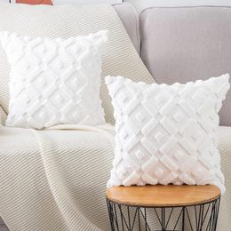 Housse de coussin décorative en peluche, taie d'oreiller de luxe, pour canapé et salon, 30x50, 45x45, 50x50cm
