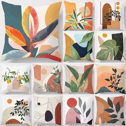 Kussensloop abstract planten kussensloop kussensloop huisdecoratie auto bank kussen cover cojines decor kussens funda cojines 45x45 220816