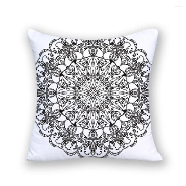 Couvre-oreiller dessin animé 45x45 Polyester lin matériau décoratif canapé velours moderne art home décoration cadeau e2376