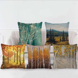 Kussensloop Monet Polyester Printing Sofa Landschap Wereldberoemde olieverfschilderijen Decoratief kast Home