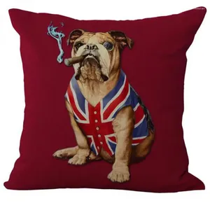 Oreiller couvercle confortable drapeau britannique américain pour chien de compagnie de personnalité imprimé jet