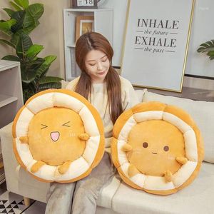 Kussen creatieve cartoon toast brood futon luie thuisbodem stoel pluche kantoorraam tatami pudding buround s s