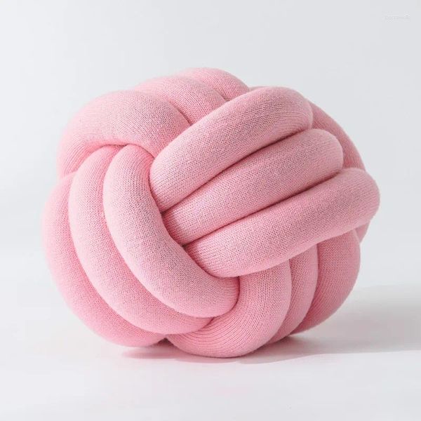 Almohada creative para el hogar decoración color sólido 25-30 cm nudo de bolas para sofá cama cama algodón para algodón para adultos muñecas lumbar s muñecas