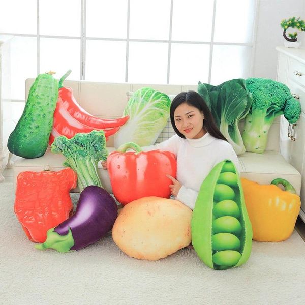 Oreiller créatif simulation fruit à légumes Poux en peluche Potato Broccoli Cabbage Pepy Toy pour la maison