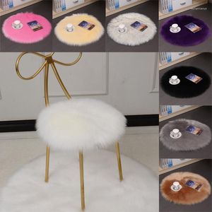 Kussen Creative Soft Faux Fur Round Stoel stoel Office Sofa Home Decoratie voor Anti-Slip Mat