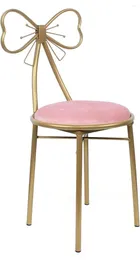 Kussen Creatieve Vanity Chair Nordic Cute Home Roze Fluwelen Zetel Goud Eetkamer Voor Slaapkamer Woonkamer Koffiewinkel