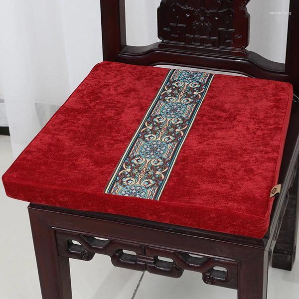 Oreiller chaise de salle à manger chinoise personnalisée tampons de siège patchwork canapé en velours canapé de fauteuil antidérapant