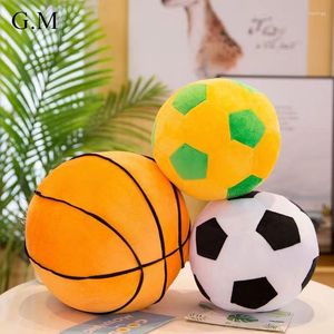 Almohada lindo baloncesto forma de fútbol sofá de felpa suave para la decoración de la sala de estar juguetes rellenos Dollds regalos para niños