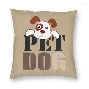 Kussen schattige grens terriër honden cover 40x40 Home Decoratieve 3D-printen Cartoon Puppy Throw Case voor auto dubbelzijdig