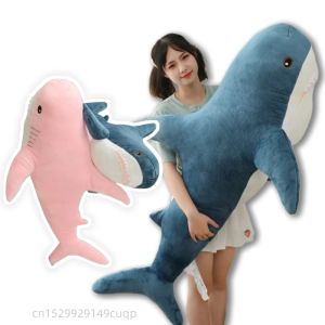 Oreiller mignon dessin animé requin baleine en peluche Poupée