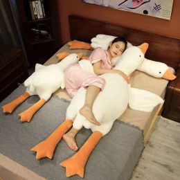 Kussen schattig enorme ganszijde slaap slaap body kussen 50160 cm knuffel dier slaapkussen klasgenoot vriendin verjaardag cadeau festival cadeaus