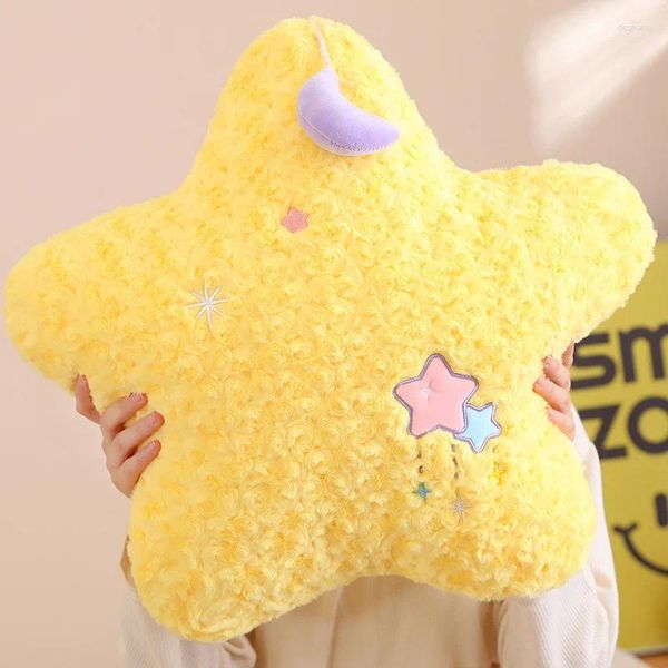 Almohada linda luna estrella forma suave muñeca para dormir juguetes para niños para niños niños niña regalo decoración del hogar