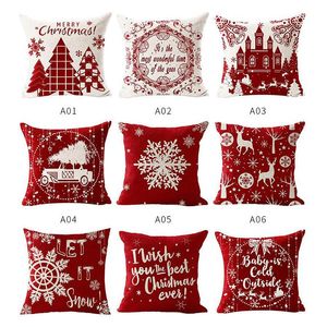 Kussen /Decoratief 2023 Elk Cover Decoratieve bank Kaste Zitauto Covers Pillowcase Kerstdecoratie voor thuisjaar