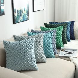 Oreiller/étui décoratif de Style nordique doux Faux daim décor à la maison motif tissé 45x45/30x50cm couverture pour canapé-lit décorer