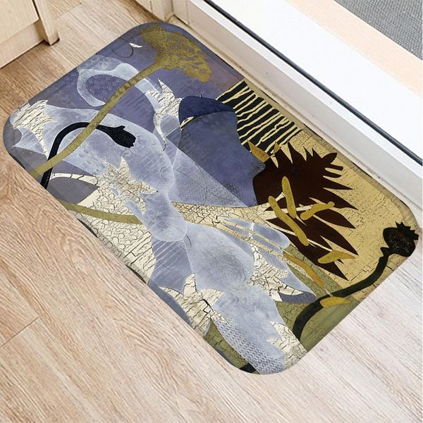 Oreiller/peinture décorative tapis antidérapant salon paillasson étanche salle de bain cuisine tapis de nettoyage peut personnalisé Po bricolage LOGO E0851