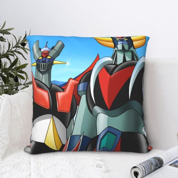 Funda de almohada/Potente decorativa de poliéster UFO Robot Goldrake Grendizer Sci Fi Anime para sala de estar decorativa Kawaii Throw