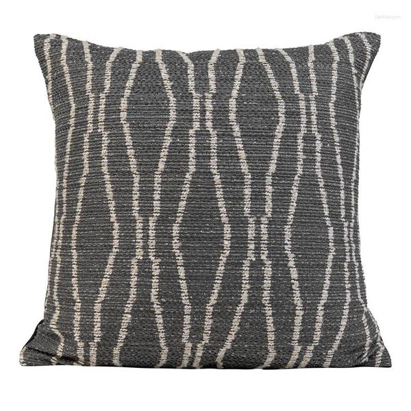 Coussin de créateur d'oreillers tai-oreiller moderne American Grey Home Decoration canapé de bureau chaise de bureau 45 sans couverture principale