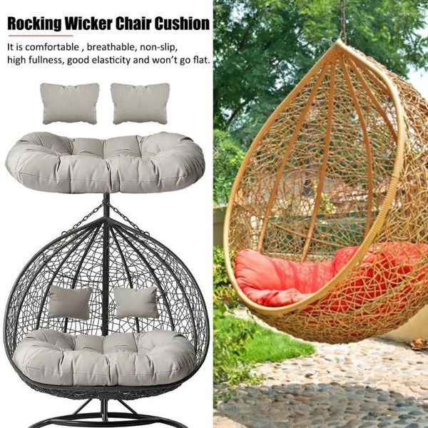 Oreiller double chaise swing suspendue jardin à balancement extérieur canapé de siège hamac pour meubles