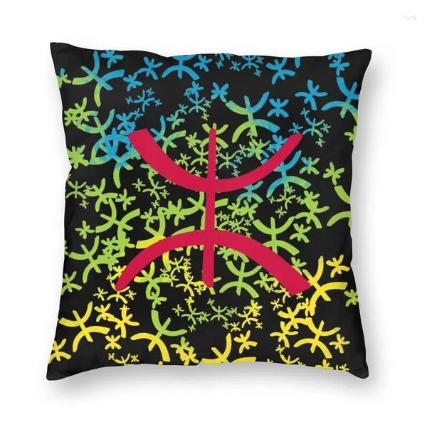 Pillow drapeau Amazigh Avec Motifs Case Home Decorative Bereber Orguloso