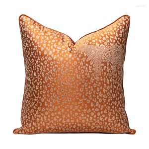 Oreiller Dunxdeco Leopard Cover Decorative Case décorative de luxe Animal Collection Animal brillant Sofky Jacquard Sofa Coussin