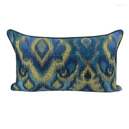 Almohada DUNXDECO Diseño de textura Adorable Decoración Cubierta Funda decorativa Azul Amarillo Cintura Coussin Sofá Silla Decoración